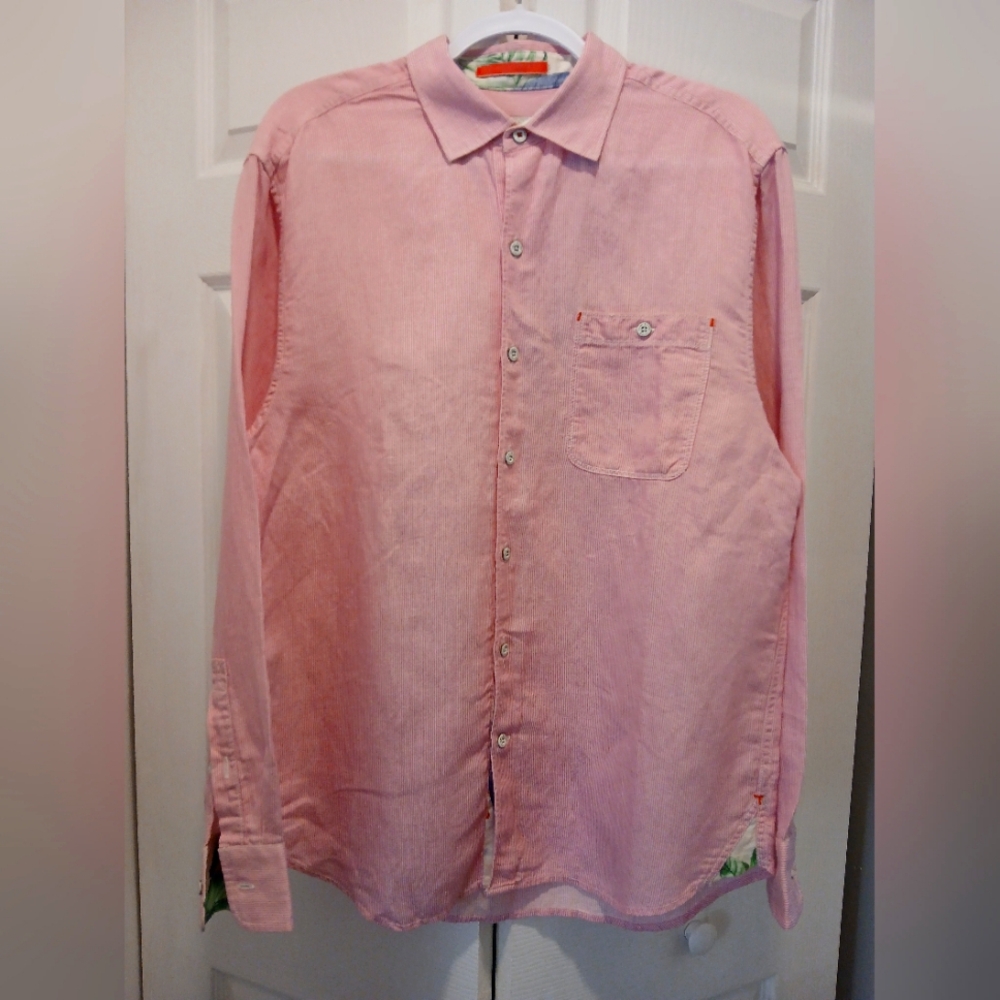 Tommy Bahama Casual Pink Button Down Shirt Men's Size M